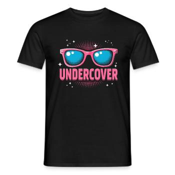 Discours d’infiltration - Costume drôle avec Sun Bril - T-shirt homme - noir - Devant - AI Model Male 178 light (178cm)