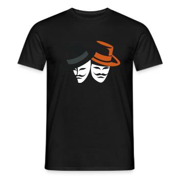 masques Théâtre - T-shirt homme - noir - Devant - AI Model Male 178 light (178cm)