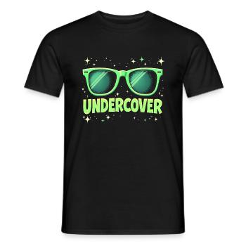 Sunglasses & Costume - Funny Motif - Men's T-Shirt - black - Front - AI Model Male 178 light (178cm)