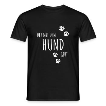 C'EST AVEC LE CHIEN - T-shirt homme - noir - Devant - AI Model Male 178 light (178cm)