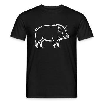 Humour petit sanglier - T-shirt homme - noir - Devant - AI Model Male 178 light (178cm)