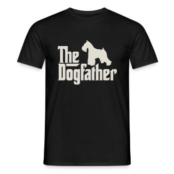 Le Dogfather - Miniature Schnauzer Schnauzer - T-shirt homme - noir - Devant - AI Model Male 178 light (178cm)