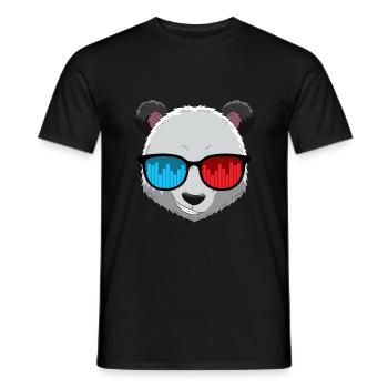 Party Panda DJ Pandas Musik Party Beat Sonnenbrill - Männer T-Shirt - Schwarz - Vorne - AI Model Male 178 light (178cm)