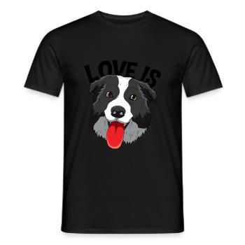 Border Collie Collies Lover Christmas Dog C - Men's T-Shirt - black - Front - AI Model Male 178 light (178cm)