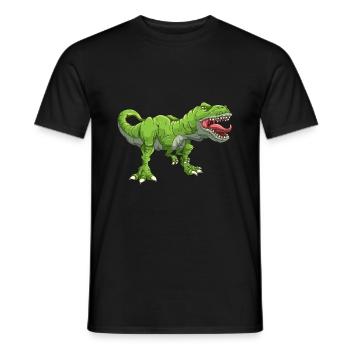 Tyrannosaurus T Rex dinosaur Dino - Men's T-Shirt - black - Front - AI Model Male 178 light (178cm)