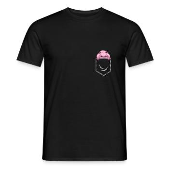 Blobfisch In Tasche Lustiger Tiefseefisch - Männer T-Shirt - Schwarz - Vorne - AI Model Male 178 light (178cm)