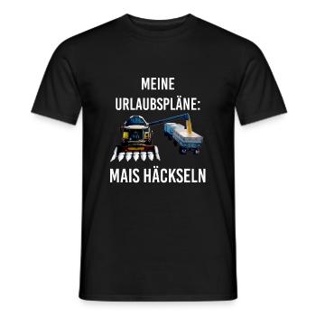 Urlaubspläne Drescher Fahren Maiskolben - Männer T-Shirt - Schwarz - Vorne - AI Model Male 178 light (178cm)