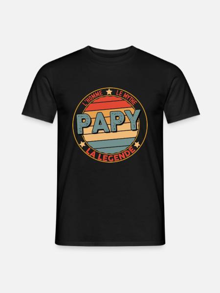 Papy, l'homme, le mythe, la légende - T-shirt homme - noir