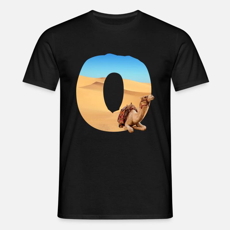 wüste mit kamel o - Männer T-Shirt - Schwarz