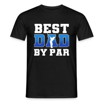 Best Dad By Par - Golfer - Men's T-Shirt - black - Front - AI Model Male 178 light (178cm)