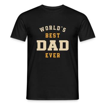 World's Best Dad Ever Hands Down - Men's T-Shirt - black - Front - AI Model Male 178 light (178cm)
