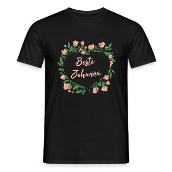 Geschenk für Johanna - die Beste - Männer T-Shirt - Schwarz - Vorne - AI Model Male 178 light (178cm)