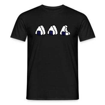 Drei Onigiri Nigiri Sushi Geschenkidee Kawaii asia - Männer T-Shirt - Schwarz - Vorne - AI Model Male 178 light (178cm)