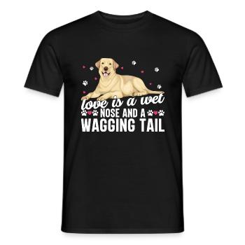 Goldendoodle Love Is Wet Nose Wagging Tail Drôle - T-shirt homme - noir - Devant - AI Model Male 178 light (178cm)