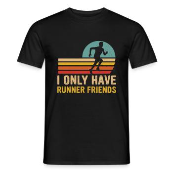 Jogging Dicton pour courir - Runners - T-shirt homme - noir - Devant - AI Model Male 178 light (178cm)