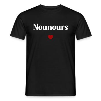 Nounours - T-shirt homme - noir - Devant - AI Model Male 178 light (178cm)