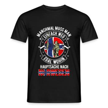 Angeln Norwegen - Männer T-Shirt - Schwarz - Vorne - AI Model Male 178 light (178cm)
