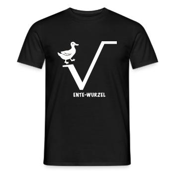 Ente Wurzel - Männer T-Shirt - Schwarz - Vorne - AI Model Male 178 light (178cm)