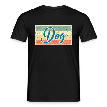 Dog Retro Design – For Dog Lovers with Style - Men's T-Shirt - black - Front - AI Model Male 178 light (178cm)