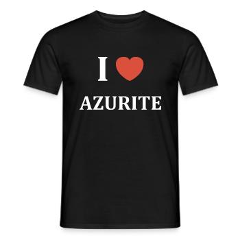 I love Azurite - T-shirt homme - noir - Devant - AI Model Male 178 light (178cm)