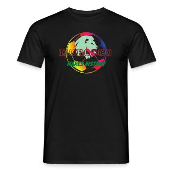 Morocco makes history - Men's T-Shirt - black - Front - AI Model Male 178 light (178cm)