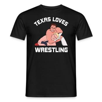 Texas wrestling design for proud Texas fans - Men's T-Shirt - black - Front - AI Model Male 178 light (178cm)