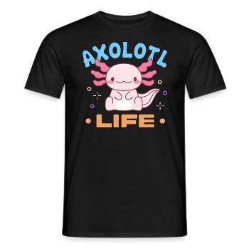 Conception de la vie d’axolotl pour les amateurs d’axolotl - T-shirt homme - noir - Devant - AI Model Male 178 light (178cm)
