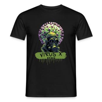 Virus X Ready - Men's T-Shirt - black - Front - AI Model Male 178 light (178cm)