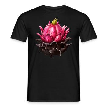 Fondant Chocolat Dragon Fruit Fusion Design - T-shirt homme - noir - Devant - AI Model Male 178 light (178cm)