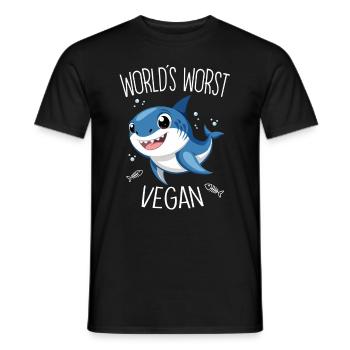 The Worst Vegan in the World - Men's T-Shirt - black - Front - AI Model Male 178 light (178cm)