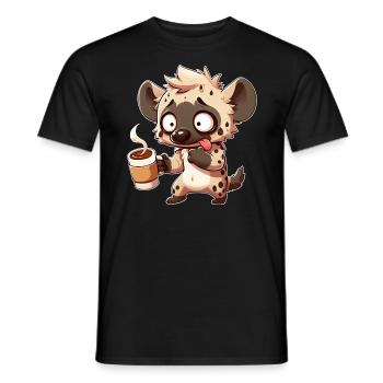Hyène Café Café Amateur de Café Caféine Drôle - T-shirt homme - noir - Devant - AI Model Male 178 light (178cm)