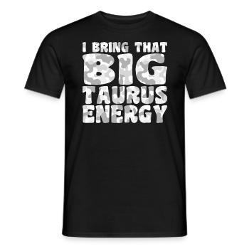 I Bring That Big Taurus Energy - T-shirt homme - noir - Devant - AI Model Male 178 light (178cm)