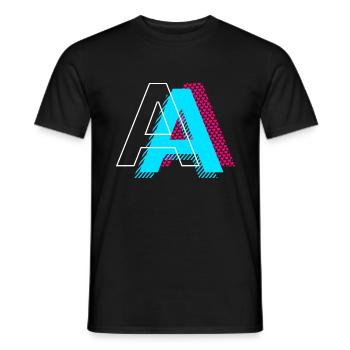 Pop Art Buchstabe A Geschenk - Männer T-Shirt - Schwarz - Vorne - AI Model Male 178 light (178cm)