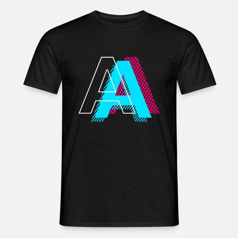Pop Art Buchstabe A Geschenk - Männer T-Shirt - Schwarz