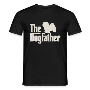 Le Dogfather - havanais Maltais Shih Tzu - T-shirt homme - noir - Devant - AI Model Male 178 light (178cm)