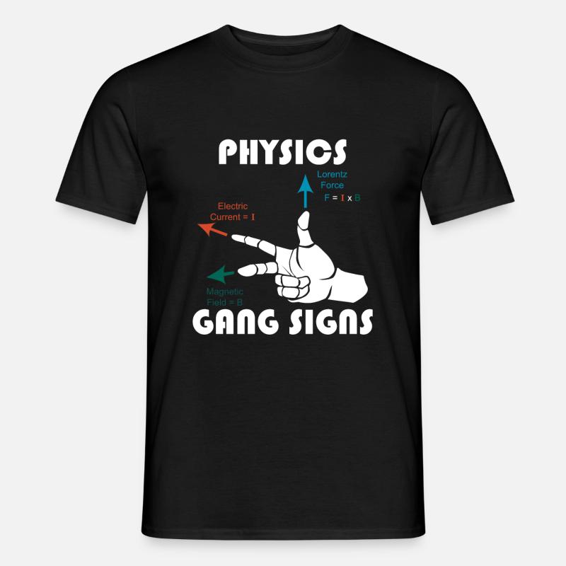 Règle de main droite Physics Math Teacher Math - T-shirt homme - noir