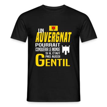 Auvergnat et gentil - T-shirt homme - noir - Devant - AI Model Male 178 light (178cm)