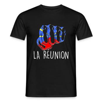 La Réunion Ein starkes Volk Reunionesisches Geschenk - Männer T-Shirt - Schwarz - Vorne - AI Model Male 178 light (178cm)