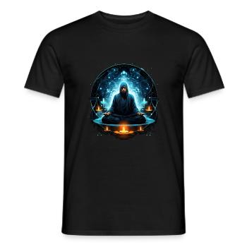 Buddha In Meditation - Männer T-Shirt - Schwarz - Vorne - AI Model Male 178 light (178cm)