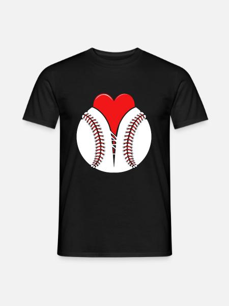 Baseball I love - Men's T-Shirt - black