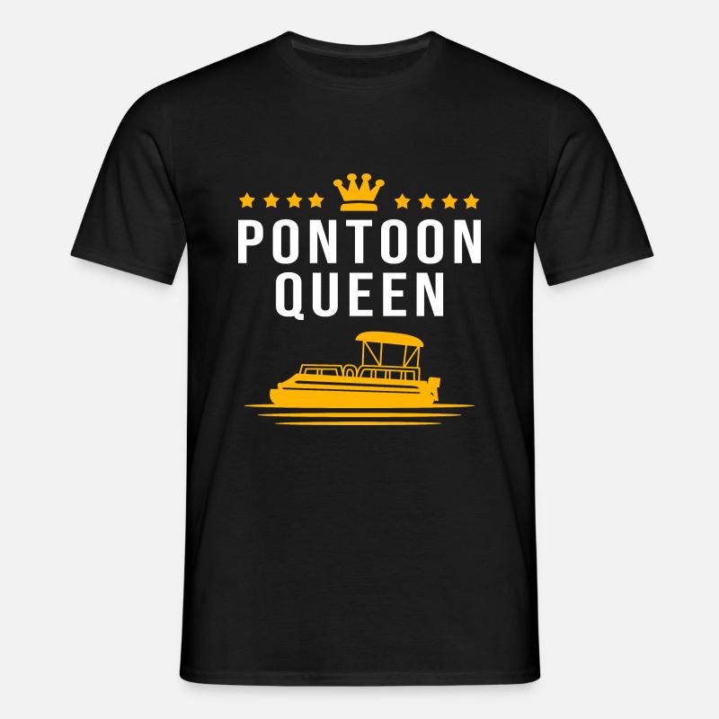 Pontonboot Boot Boote - Männer T-Shirt - Schwarz