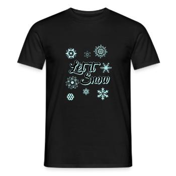Chemise de neige pour femme et enfant - Let it snow - T-shirt homme - noir - Devant - AI Model Male 178 light (178cm)
