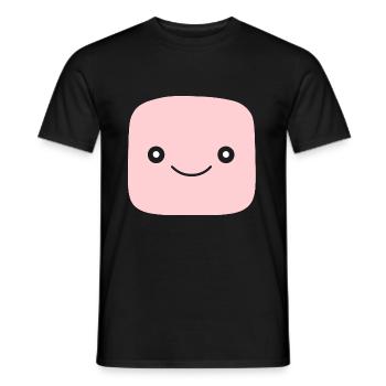 marshmallow - Men's T-Shirt - black - Front - AI Model Male 178 light (178cm)