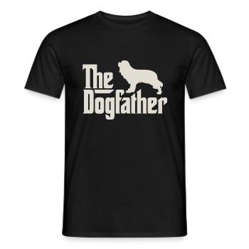 Le Dogfather - Cavalier King Charles Spaniel - T-shirt homme - noir - Devant - AI Model Male 178 light (178cm)