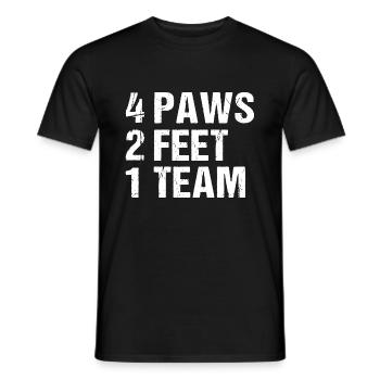 4 Paws 2 Feet 1 Team Hund Hunde - Männer T-Shirt - Schwarz - Vorne - AI Model Male 178 light (178cm)