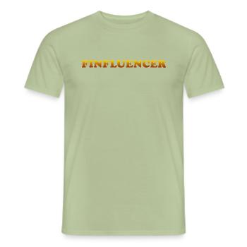 Finfluencer Influencer Graphic - Men's T-Shirt - sage - Front - AI Model Male 178 light (178cm)