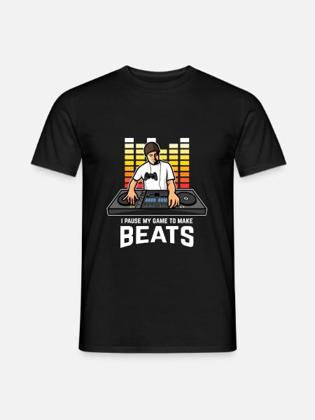 DJ Gamer Gift Deejay Disc Jockey Beatmaker - Men's T-Shirt - black