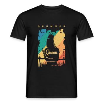 Drums Gift Drummer Percussion - Men's T-Shirt - black - Front - AI Model Male 178 light (178cm)