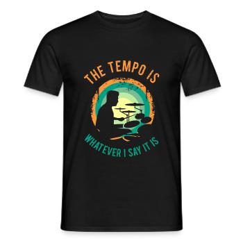 Batterie Percussion Percussion - T-shirt homme - noir - Devant - AI Model Male 178 light (178cm)