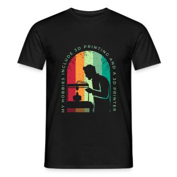 3D Print Gift Funny Quote 3D Print - Men's T-Shirt - black - Front - AI Model Male 178 light (178cm)